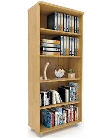 Resim Modüler Dünyası Büyük Boy Kitaplık Dosya Dolabı Teak - 80X35X188 Teak 