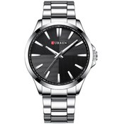 Resim Tenfowee Curren Erkek Kol Saati, Klasik Tasarım, 3atm Su Geçirmez, Kvartz Hareket, Paslanmaz Çelik Kordon, Beyaz Kasa Siyah Gösterge Çok Renkli 