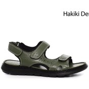 Resim Gönderi R Ayarlanabilir Cırt Bantlı Hakiki Deri Sandalet Haki 