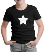 Resim Beyaz Yıldız Siyah Çocuk Tshirt 