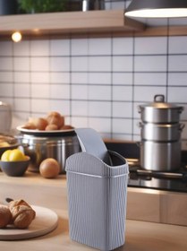 Resim Open Home Concept 3'lü Çöp Kovası, Mutfak, Banyo, Tuvalet, Ofis Çöp Kutusu Gri 