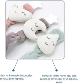 Resim Babyjem Emzik Askısı Kalp Desen Gül Kurusu 