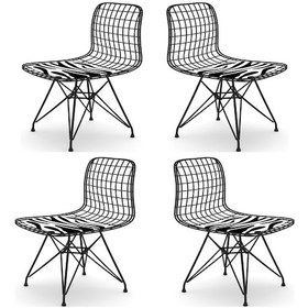 Resim Knsz kafes tel sandalyesi 4 lü mazlum syhbonar ofis cafe bahçe mutfak 