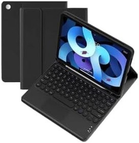 Resim Fuchsia Galaxy Tab A8 10.5" SM-X200 2021 ile Uyumlu Savvy Bluetooh Bağlantılı Standlı Klavyeli Tablet Kılıfı 