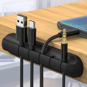 Resim 1 adet Silikon Masa Kablosu Düzenleyici - Çoklu Bağlantı Noktaları, Telefon Standı ve Düzensiz Ofis Çalışma Alanı İçin Kablosu Yönetimi ile Alan Tasarrufu Sağlayan USB Hub, Ofis Masa Gereksinimleri | Modern Masa Aksesuarı | Dayanıklı Masa Düzenleyici, Kablosu Yönetimi Düzenleyici, Masa Düzenleyici 