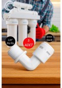 Resim Su Arıtma Cihazı Filtre Dirseği 1/4 Inç Dişli X 6 Mm Quick - 5 Adet 