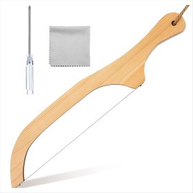 Resim Empoorlium Ahşap Ekmek Yay Bıçağı Ekmek Dilimleme Ahşap Saplı Ekmek Dilimleme Ev Yapımı Ekmek Ekşi Mayalı Ekmek Kesici (Yurt Dışından) 