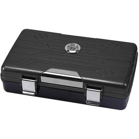Resim Jifeng Seyahat Tipi Puro Kutusu Humidor Parlak Siyah 10cigar 