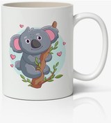 Resim Tatlı Koala Baskılı Kupa Bardak Baskılı Kahve Kupa Bardak 