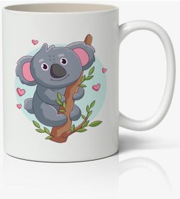 Resim Tatlı Koala Baskılı Kupa Bardak Baskılı Kahve Kupa Bardak 