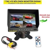 Resim 4'e Bölünen 7 Inç Monitör Ekran 4 Kamerayı Aynı Anda Gösterir 