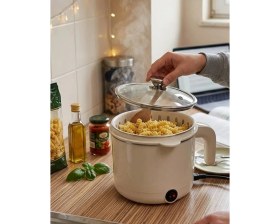 Resim Beruflic Elektrikli Mini Tencere 1 Litre Çorba Pilav Makarna Pişirici Çok Fonksiyonlu 