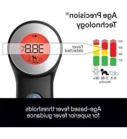 Resim Erdo Ticaret Temassız Ateş Ölçer, Siyah Renk Seçeneği ile Pratik Kullanım 