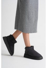 Resim Anila Kadın Siyah Kışlık Kürklü Bot Siyah 
