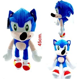 Resim Sonic Peluş Oyuncak İthal Peluş Sonic Büyük Boy 45cm. 