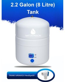 Resim WaterMelon Tüm Su Arıtma Cihazları Uyumlu Metal Genleşme Tankı NSF Onaylı Paslanmaz Çelik 2.2 (8 Litre) Tro Tank 