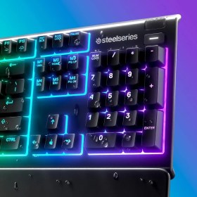 Resim Steelseries Apex 3 Gaming Klavye, 10 Bölgeli Rgb Aydınlatma, Sessiz Switch, IP32 Sıvı Dayanıklılık, Premium Manyetik Bilek Desteği, Türkçe Qwerty 