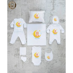 Resim Yzc Home E1005 Isme Özel,ısimli, Erkek Bebek 10LU Beyaz Hastane Çıkışı 