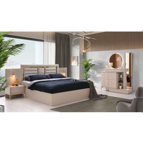 Resim Helsinki Şifonyer-makyaj Masası-ışıklı Aynalı-mdf-kum Beji-ücrets 