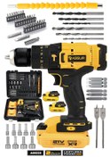 Resim Assur ASR222 21V Çift Akülü 13 MM Darbeli Akülü Vidalama Sarı 