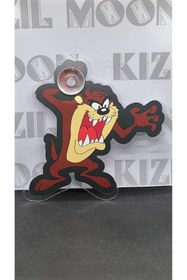 Resim Kızıl Gök Ford Uyumlu Tazmanya Canavarı Vantuzlu Pleksi Çizgi Film Karakteri Cam süsü (1 Adet) 