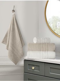 Resim Lavinda 4 Lü Banyo Havlu Seti 70x140 Bej - Krem 