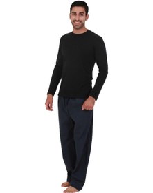 Resim The Don Thedon Siyah Renk Ribana Erkek Pijama Takımı 