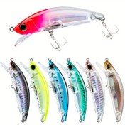 Resim Topwater Balık Yemleri, ABS Malzeme, Karışık Renkli Minnow Yemleri Tatlı ve Tuzlu Su Balıkçılığı İçin, Uzun Mesafe Atışlı Akarsu Levreği Yapay Balık Yemi | Yansıtıcı Balık Yemi | Sağlam, Tuzlu Su Balık Yemleri 