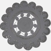 Resim Etc Hande Jüt Halı Gri 120x120 cm 