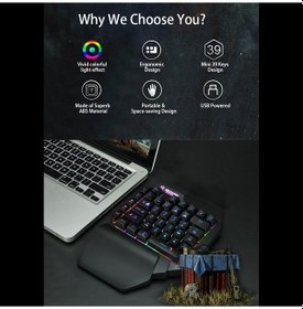 Resim Maiyame Aydınlatmalı Klavye 39 Tuşlu Oyun Klavyesi Usb Güçle Çalışan Çeşitli Aydınlatma Efekti Bil Klavye 