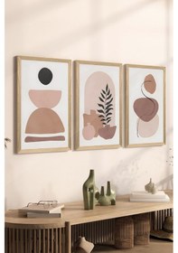 Resim Artavessa 3 Parça Ahşap Çerçeve Görünümlü Mukavva Poster Tablo Seti - Set 50 