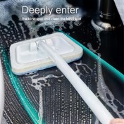 Resim 2/4 adet Uzun Saplı Duş Karo & Cam Temizleme Fırçası - Banyo, Mutfak, Zeminler, Duvarlar için Derinlemesine Temizlik Fırçası - Dayanıklı Plastik Ergonomik Tasarım, Taşınabilir Manuel Sünger ve Ovma Aleti (Elektrik Gerekmez), Sağlam Yapılı Banyo Temizleme Fırçası 