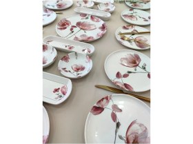 Resim Charming Rose 12 Kişilik 21 Parça Kahvaltı Takımı Kahvaltı Seti 