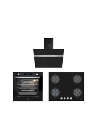 Resim Simfer 7381 - 3653 - 8611 Siyah Ankastre Set 