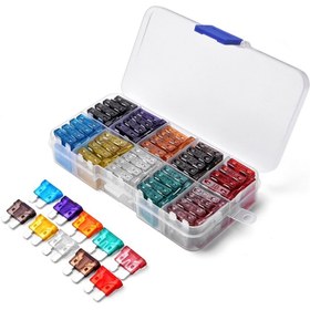 Resim EAFC Araba Fırçaları Assortment Kit Araba Otomotiv Rv Standart Fırçalar Bıçak Tipi Otomotiv Fırçalar Yedek Fırçalar 2A/3A 5A 7.5A 10A 15A 20A 25A 30A 35A/40A, Alüminyumdan Üretilmiştir 