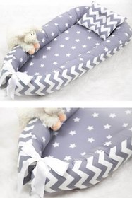 Resim Yatak Gri yıldız zıgzag Model 
