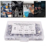 Resim Moveevo 304 Paslanmaz Çelik M5 Dış Somun Ve Cıvata Seti - 5 Farklı Boyut, 150 Adet, Depolama Kutusu İle - Makine, Ev Aletleri Tamiri İçin 