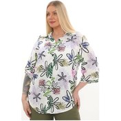 Resim %100 Viskon Büyük Beden Gömlek Beyaz 