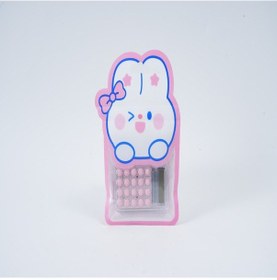Resim Şeffaf Tasarımlı Mini Hesap Makinesi Pastel Renk Tuşlu Cep Tipi Hesap Makinesi Pembe 