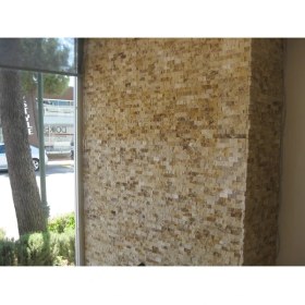 Resim Markataş Sarı Traverten Patlatma Mozaik 