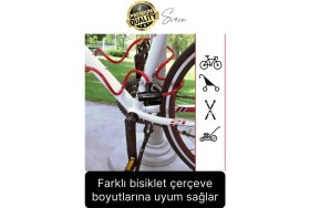 Resim Svein Premium Anahtarlı Çelik Halatlı Dayanıklı Bisiklet Motosiklet Scooter Kilidi 150 cm Güvenli Pratik 