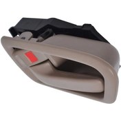 Resim Dashanshop Sağ Dayanıklı Plastik Kapı Kolu - Bej Renk, Kırmızı Açma Düğmeli, Ergonomik Tasarımlı 