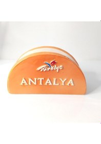 Resim Otantik Peçetelik Antalya Kemer Temalı Seramik Peçetelik 