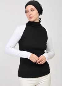 Resim manolyaşal islamic hijab Uzun Kollu Tesettür Bolero-beyaz 