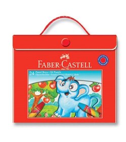 Resim Faber-Castell Pastel Boya Plastik Çantalı 24 Renk 