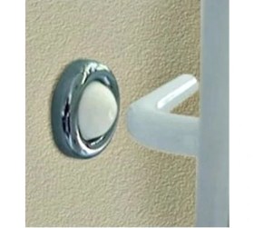 Resim Eym Tempo Kapı Kolu Stoperi Kapı Tamponu Kol Tamponu Krom - Beyaz 