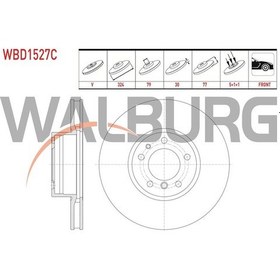 Resim Walburg-wbd1527c - Fren Dıskı On Havalı Kaplamalı Bmw 5 Serısı 