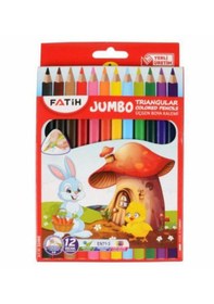 Resim Fatih Üçgen Jumbo Boya Kalemi 12 Renk 