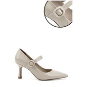 Resim Gönderi R Ten Rugan Sivri Burun Kadeh Ökçe Mary Jane Ayakkabı Ten Rugan 