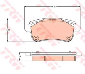 Resim TRW GDB2136 | Renault Talisman 2020- 1.3 tCe 160 Bg Arka Fren Balatası 